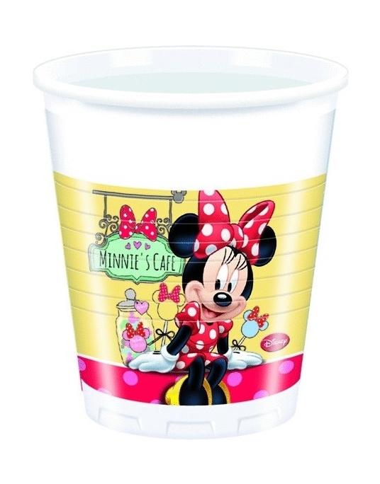 Vasos Minnie Cafe 8 uds. desechables inv