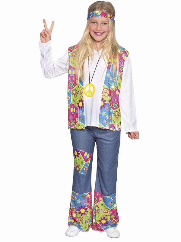 Disfraz Hippie Niña Vaquera eco
