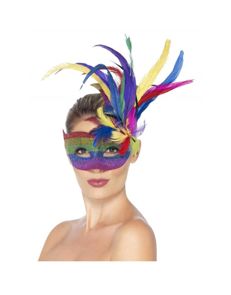 Antifaz Plumas Multicolor