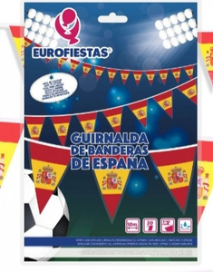 PCMOVILES 3 tiras de 15 banderas de España para guirnalda y celebraciones 