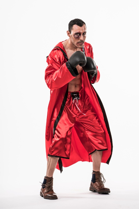 Disfraz Boxeador rojo adulto