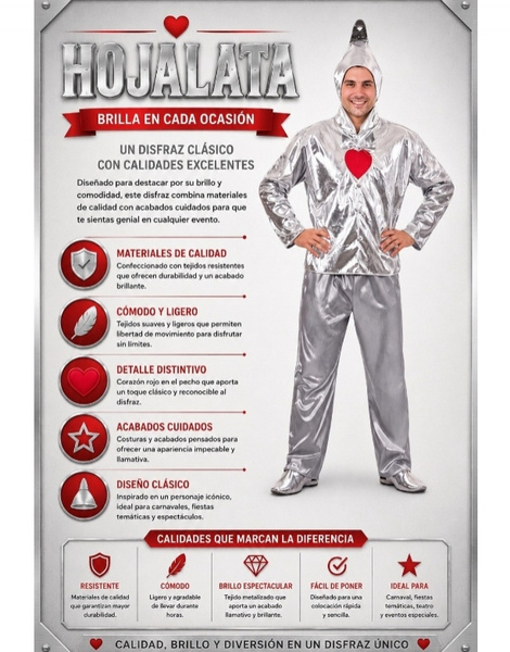 Disfraz Hombre Hojalata AD.