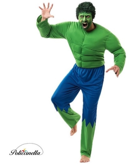 Fato de homem musculoso verde forte