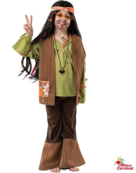 Persistencia Skalk cobertura Disfraz de hippie infantil de los 70