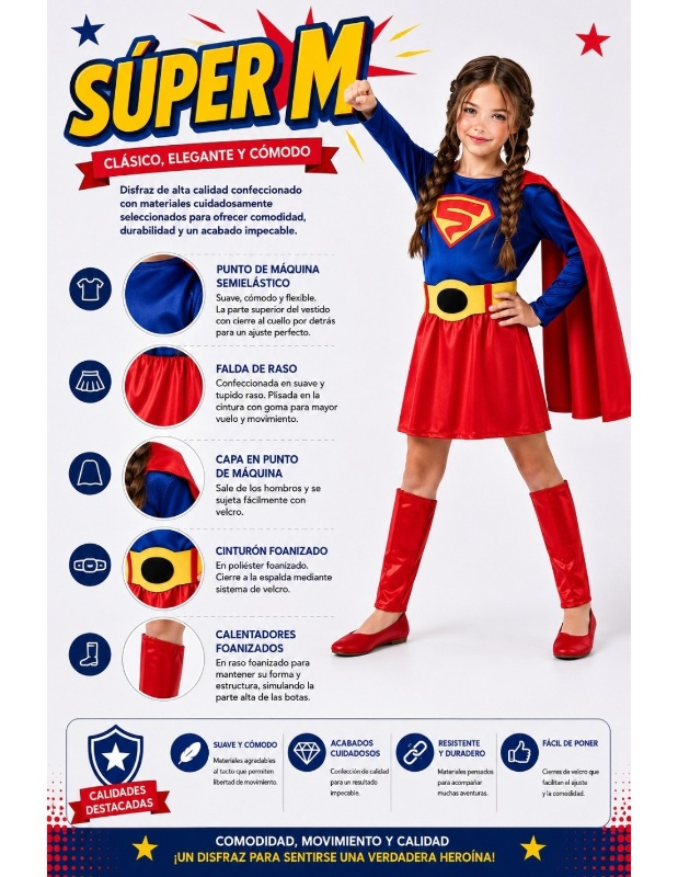 Menina de Supergirl do traje