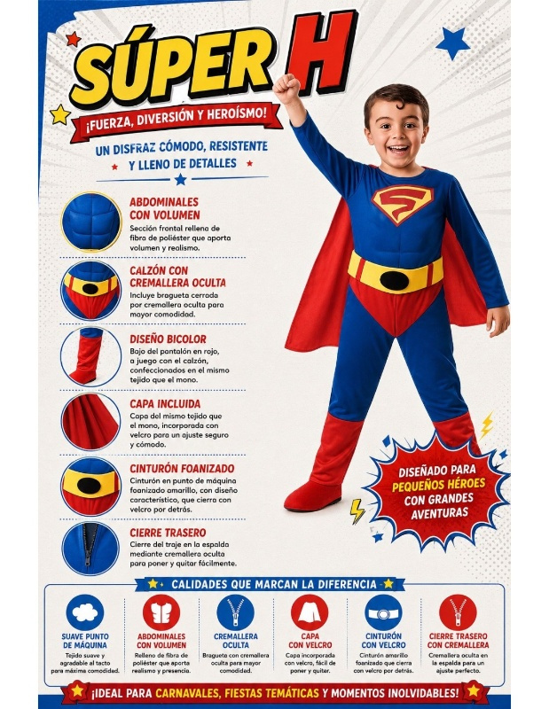 Fato de super homem infantil