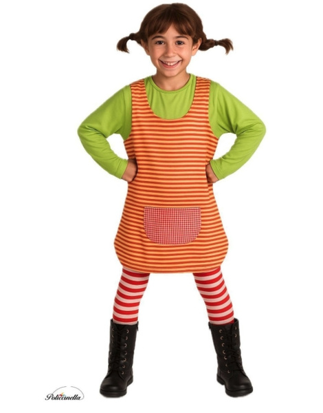 Menina de trajes pipi tranças