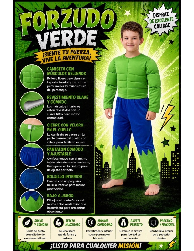 Fato Infantil Verde Infantil